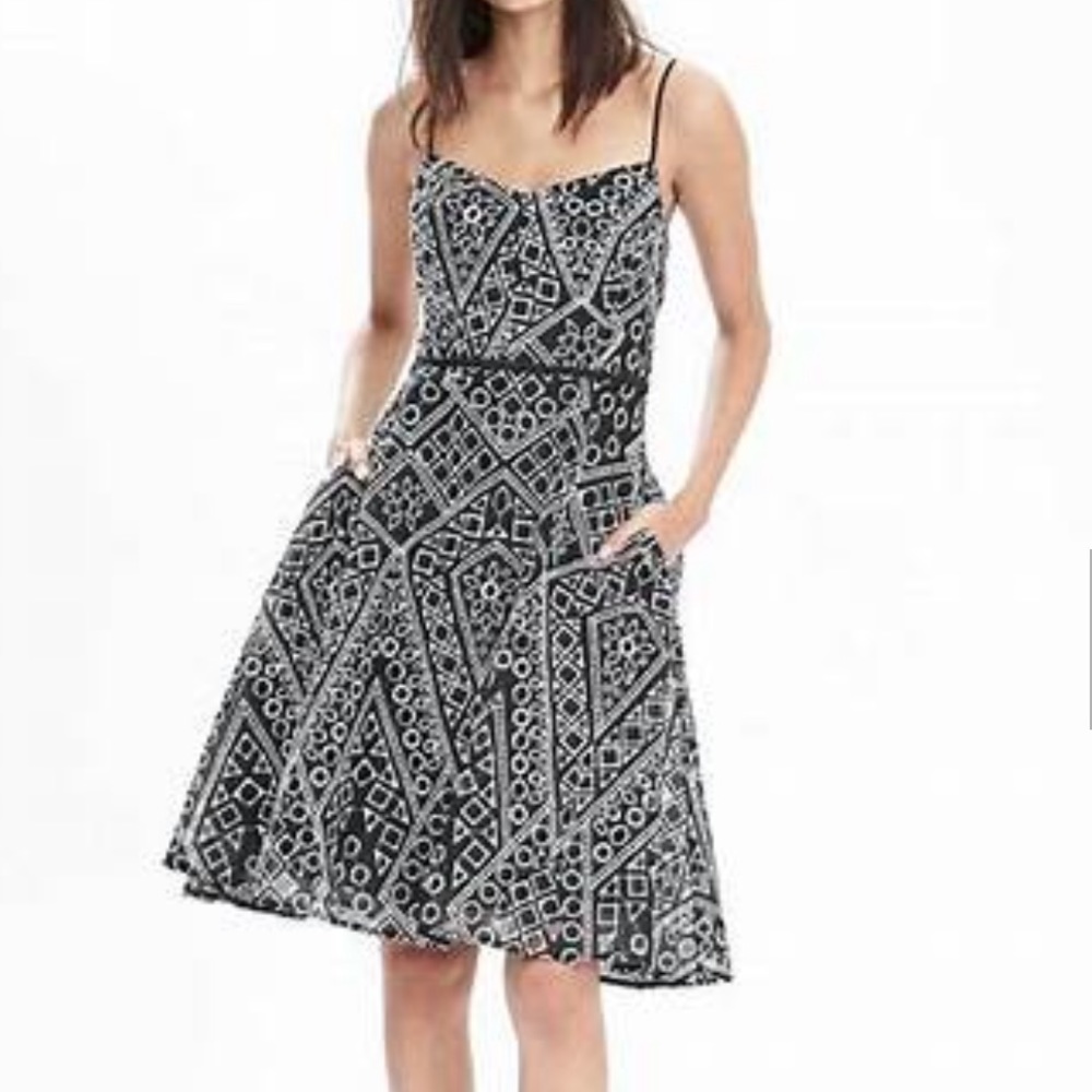 Banana Republic Geo Lace Dress 12